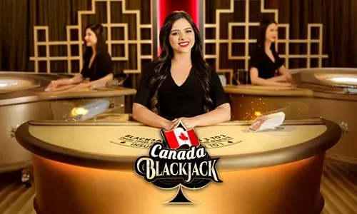 Blackjack game with cards and chips on felt table